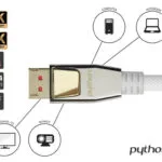 Python Cable DisplayPort male - DisplayPort male 0.5m Λευκό (DP20-PY005W)