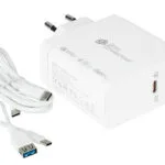 Good Connections Φορτιστής GaN με 2 Θύρες USB-C και Καλώδιο USB-C - USB-C 140W Power Delivery / Quick Charge 5.0 Λευκός