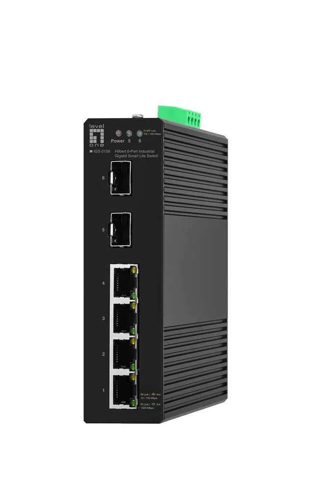 20250120124352_level_one_igs_2106_managed_l2_poe_switch_me_4_thyres_gigabit_1gbps_ethernet_kai_2_sfp_thyres.jpeg Level One IGS-2106 Managed L2 PoE Switch με 4 Θύρες Gigabit (1Gbps) Ethernet και 2 SFP Θύρες - Image 1