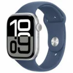 Apple Watch Series 10 Cellular Aluminium 46mm Αδιάβροχο με eSIM και Παλμογράφο (Sport Blue Denim - S/M)