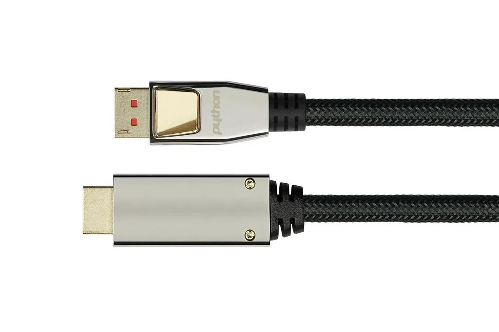 Python Cable DisplayPort male - HDMI male 1m Μαύρο (GC-M0216) - Image 1
