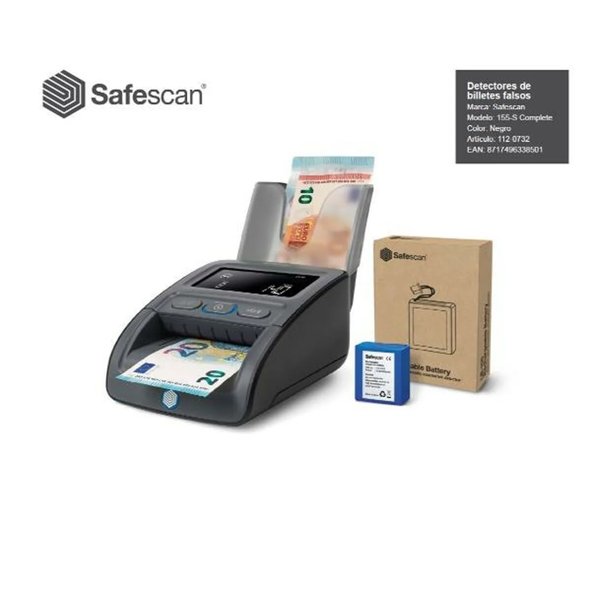 20250127114755_safescan_katametritis_chartonomismaton_1382673.jpeg Safescan Καταμετρητής Χαρτονομισμάτων με Ανίχνευση Πλαστών - Image 1
