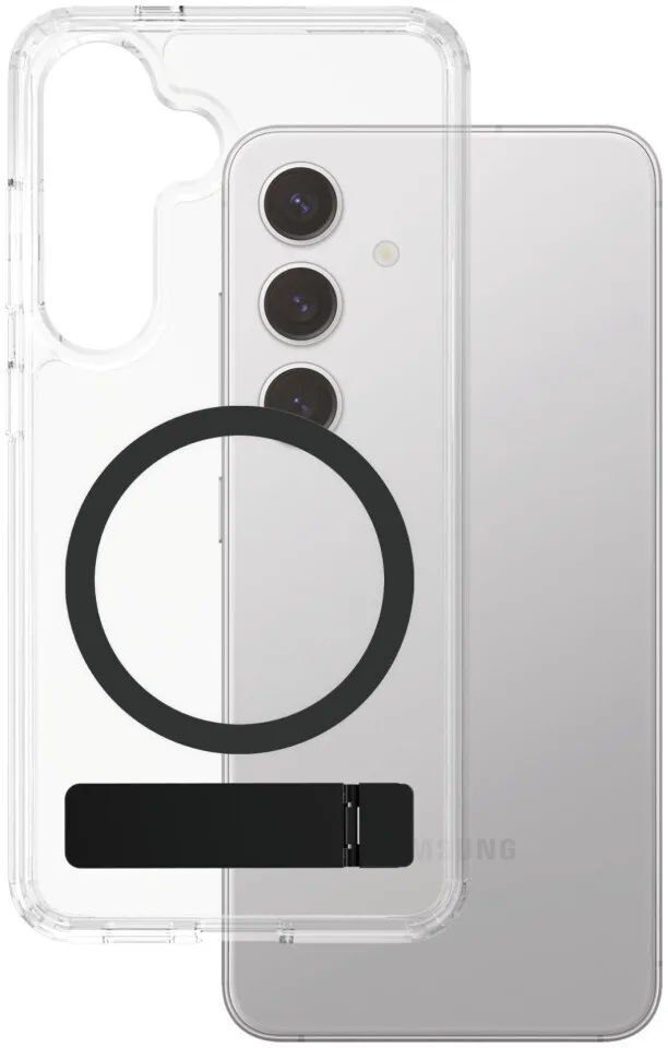 PanzerGlass Feature Black Kickstand & Qi Back Cover Σιλικόνης Μαύρο (Galaxy S25) CRRFBKQG38388 - Image 1