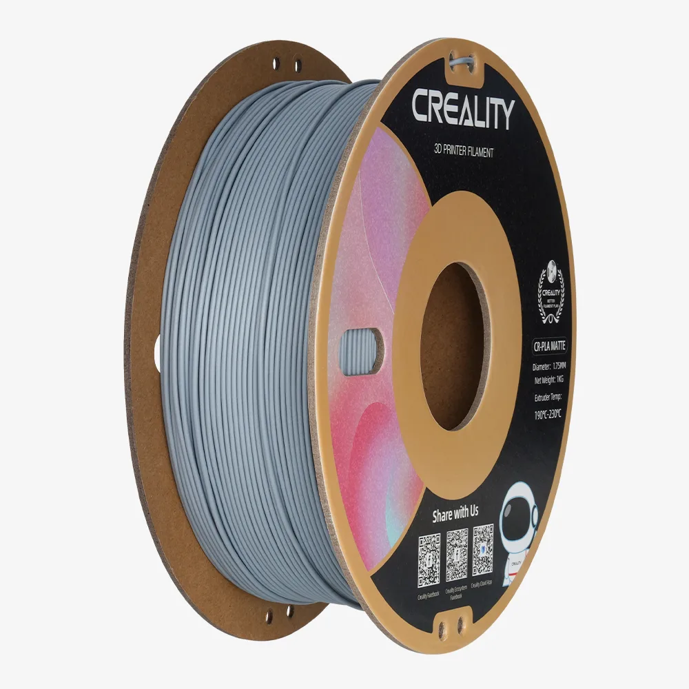 20250131103816_creality3d_pla_3d_printer_filament_3mm_gri_1kg_3301010299.jpeg Creality3D PLA 3D Printer Filament 1.75mm Matte Grey 1kg 3301010299 1τμχ (Spool) - Image 1