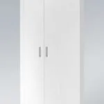 Samba Δίφυλλη Ντουλάπα White Gloss 90x55x203cm