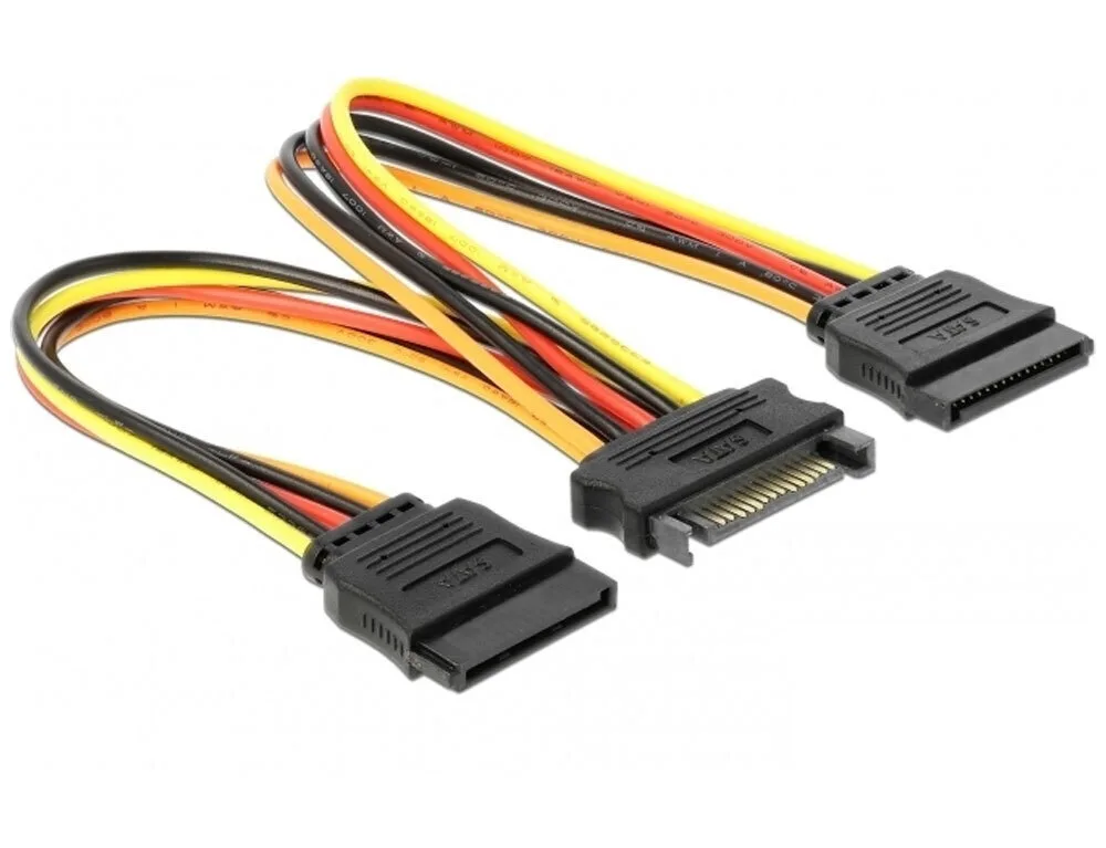 DeLock 15-Pin Sata - 15-Pin Sata Cable 0.15m Πολύχρωμο 60143 - Image 1