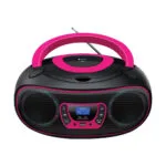 Denver TDB-212 TDB-212P Φορητό Ηχοσύστημα με CD σε Ροζ Χρώμα