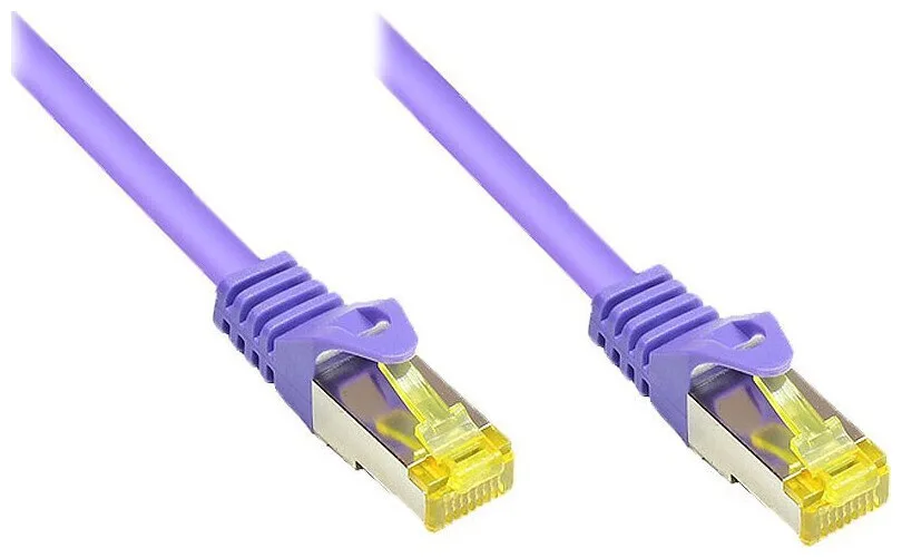 Alcasa S/FTP Cat.7 (10Gbps) Καλώδιο Δικτύου Ethernet 2m Μωβ - Image 1