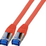 EFB S/FTP Cat.6a (Gigabit) Καλώδιο Δικτύου Ethernet 0.5m Κόκκινο K5525FRT.0,5