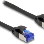 DeLock S/FTP Cat.6a (Gigabit) Καλώδιο Δικτύου Ethernet 1m Μαύρο