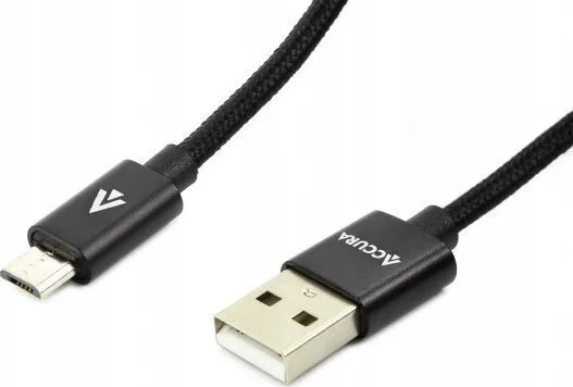 Accura Regular USB 2.0 to micro USB Cable Μαύρο 1.5m 1τμχ - Image 1