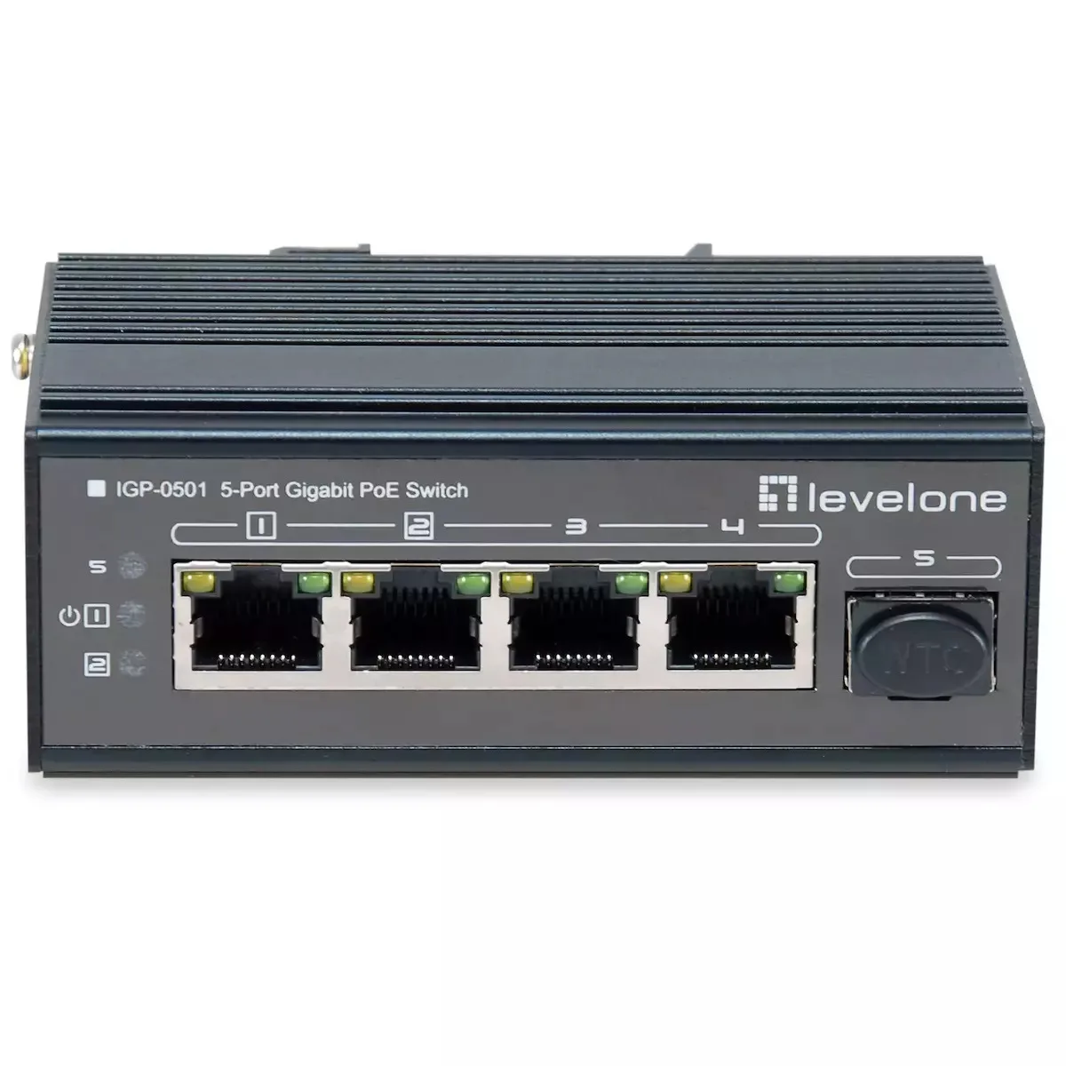 Level One IGP-0501 Unmanaged L2 PoE++ Switch με 4 Θύρες Gigabit (1Gbps) Ethernet και 1 SFP Θύρα - Image 1