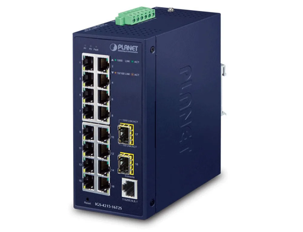 Planet IGS-4215-16T2S Managed L2 Switch με 16 Θύρες Gigabit (1Gbps) Ethernet και 2 SFP Θύρες - Image 1