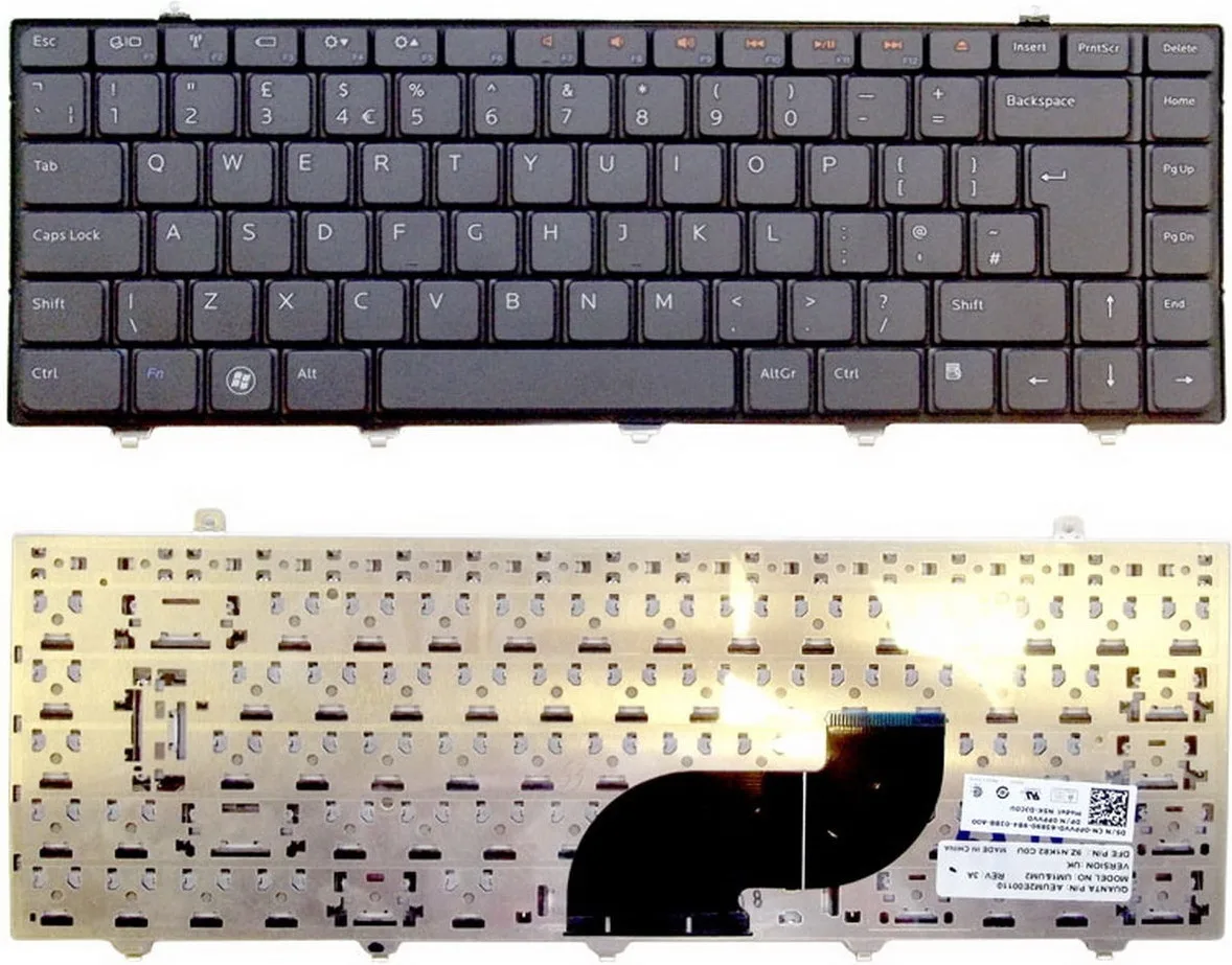 Πληκτρολόγιο Laptop Dell Inspiron 1470 Inspiron 14z Inspiron 1570 Inspiron 15z 0rxj8t Aeum2u00110 Nsk-djc1d Rxj8t P53g1 Rxj8t 0rxj8t Nsk-djc1d Nsk-djc01 Aeum2u00110 9z.n1k82.c01 Um1&um2 Uk Version Black Keyboard Κωδ.40197uk - Image 1