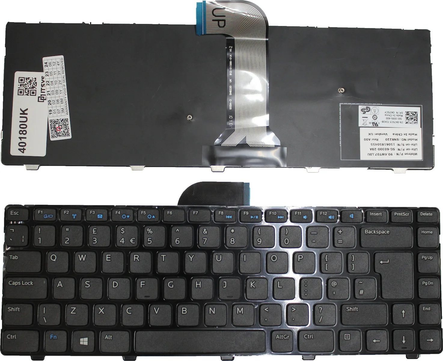 Πληκτρολόγιο Laptop Dell Inspiron 14 3421 3437 14r 5421 5437 15z 5523 M431r Latitude 3440 Vostro 2421 0ng6n9 6h10h 9z.n8vsw.00l Dell Mp-10k63us-442 Mp10k63us442 Us Version Backlit Black Keyboard Κωδ 40180uk - Image 1
