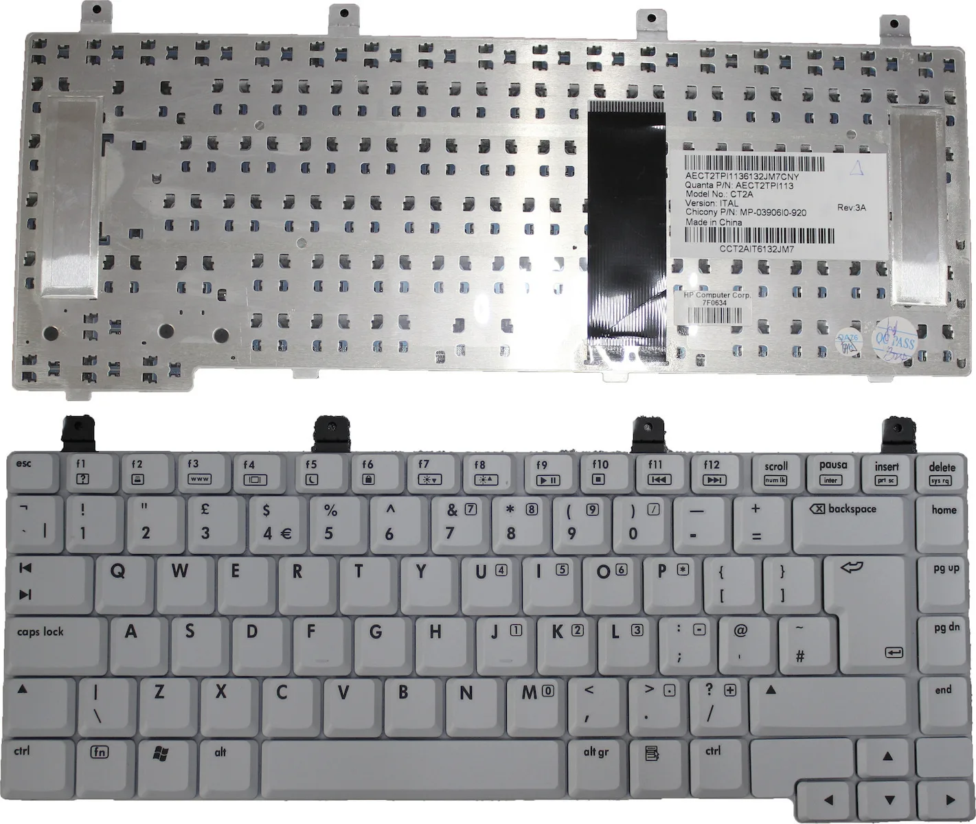Πληκτρολόγιο Laptop Hp 383495-031 Pk13zip0600 99.n5982.01e Aect2tpe01 K031802e4 K031802f1 K031802f2 Pk13hr604k0 Pk13hr607e0 Pk13hr607p0 Pk13zli0100 Pk13zz74b00 V0318bias1 Uk Version Grey Keyboard Κωδ.40196ukgrey - Image 1