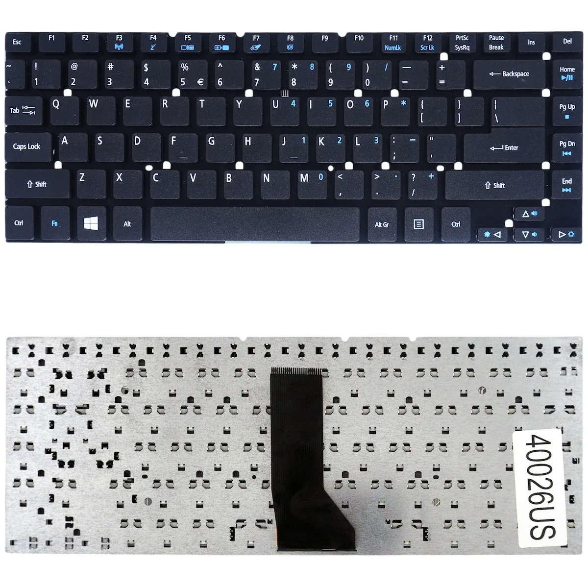 Πληκτρολόγιο Laptop Acer830 4830g 4830t 4830tg 4830z E1-410 E1-410g E1-422 E1-422g E1-430 E1-430g E1-430p E1-432 E1-432g E1-432p E1-470 V111102ak4 Pk130d41a08 Pk130d42a08 Mp-09h26gb-9205 Mp-09h26e0-6984 Mp-09h26gb-6985 Nsk-as50u Κωδ.40026us - Image 1