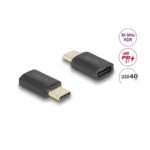 DeLock Μετατροπέας USB-C female σε USB-C female Γκρι 1τμχ 60237