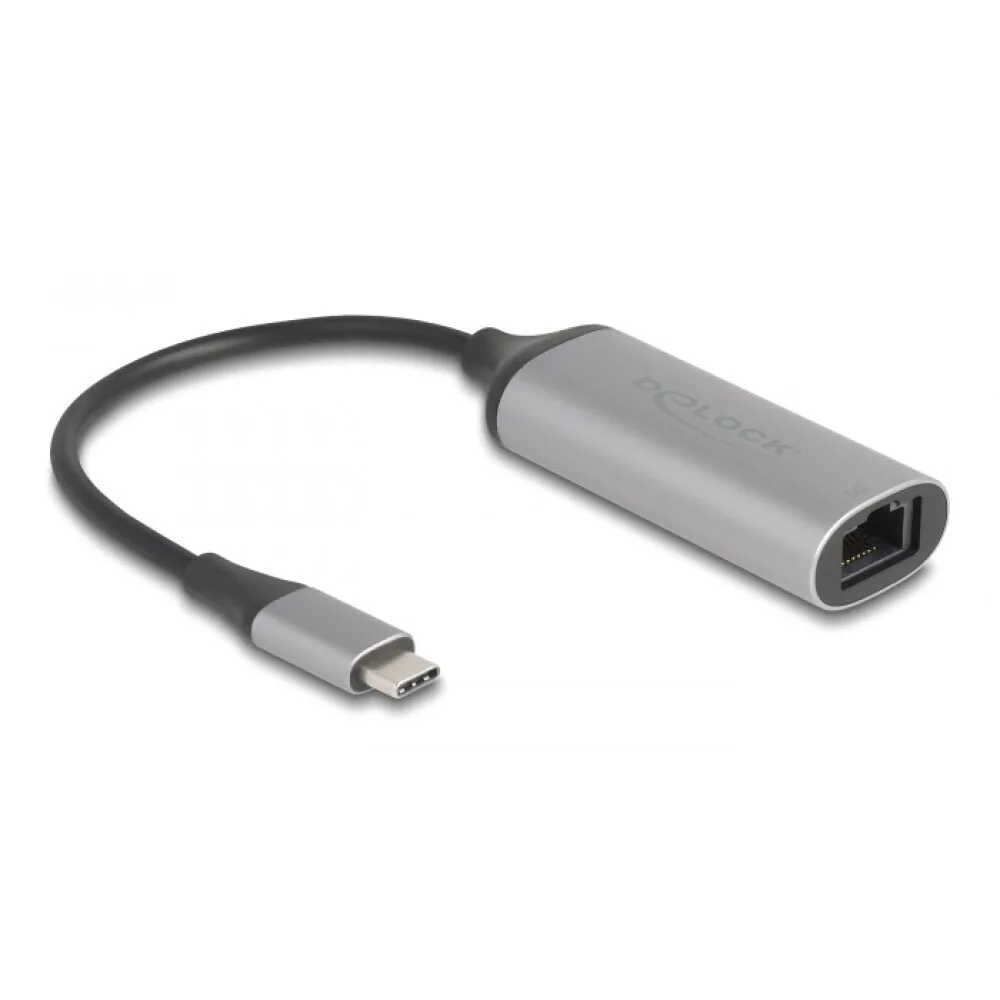 DeLock 81570 Αντάπτορας Δικτύου USB-C με Ενσύρματη Σύνδεση Ethernet - Image 1