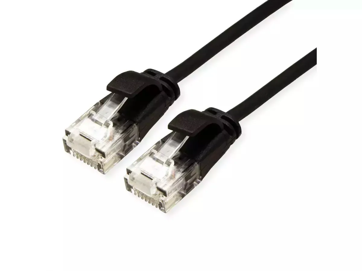 Roline U/UTP Cat.6a (Gigabit) Καλώδιο Δικτύου Ethernet 1m Μαύρο 21.15.3953 - Image 1