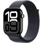 Apple Watch Series 10 Aluminium 46mm Αδιάβροχο με Παλμογράφο (Jet Black με Ink Sport Loop)