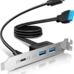 Graugear Usb Hub G-ad-etc2a-20g Multi Pci Bracket 1xtype-c 2xtype-a Ports