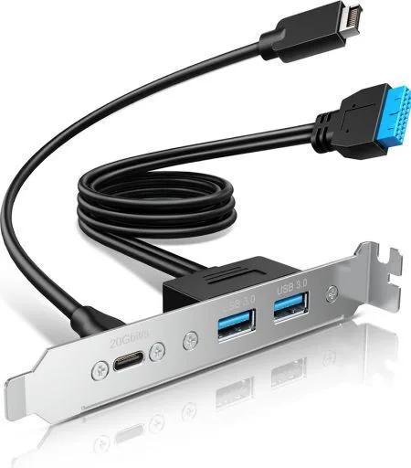 20250227135033_graugear_usb_hub_g_ad_etc2a_20g_multi_pci_bracket_1xtype_c_2xtype_a_ports.jpeg Graugear Usb Hub G-ad-etc2a-20g Multi Pci Bracket 1xtype-c 2xtype-a Ports - Image 1