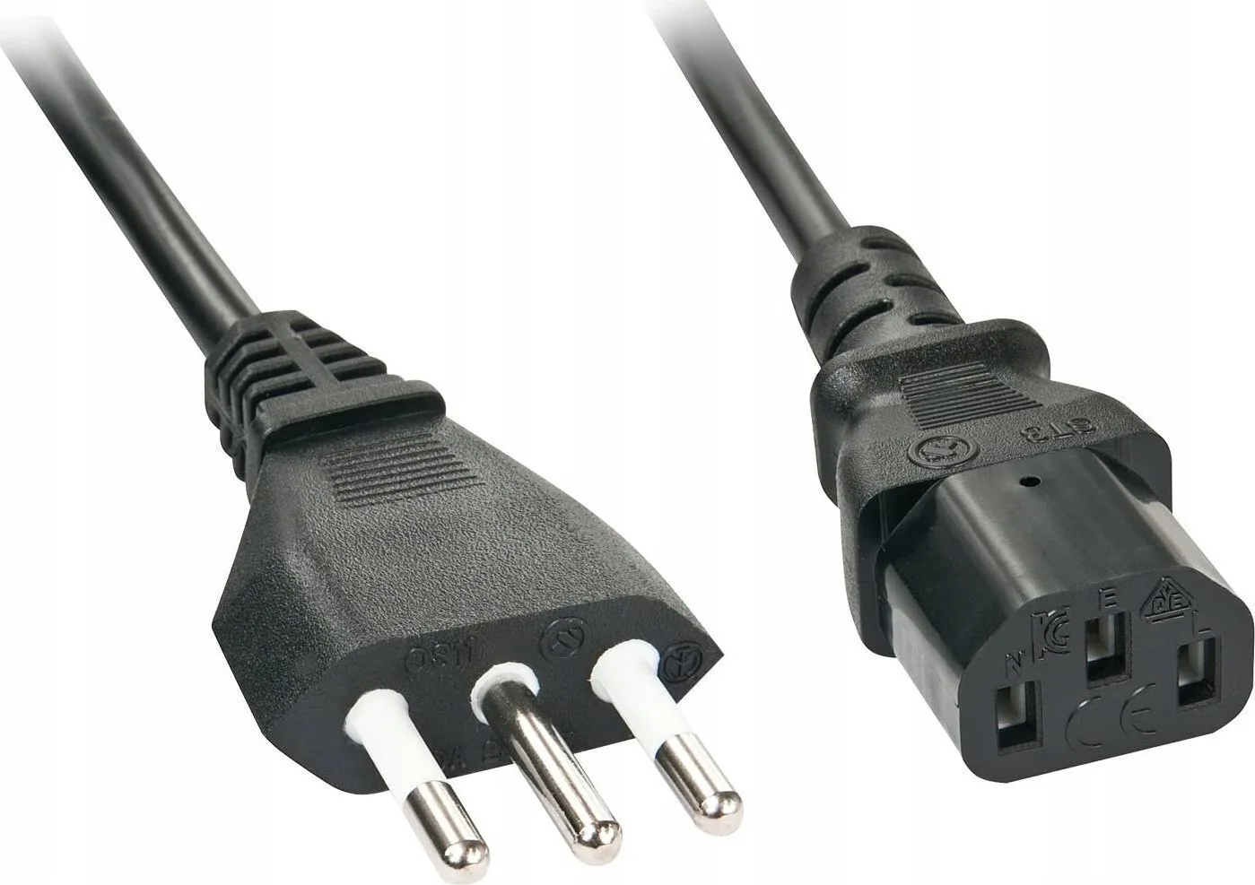 Lindy Lindy Iec Power Cable Italy Iec320 C1 2m Power Cord - Image 1