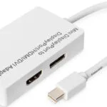Digitus Μετατροπέας mini DisplayPort male σε DVI-D / DisplayPort / HDMI female Λευκό 1τμχ DB-340509-002-W