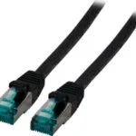 EFB S/FTP Cat.6a (Gigabit) Καλώδιο Δικτύου Ethernet 1m Μαύρο MK6001.1B