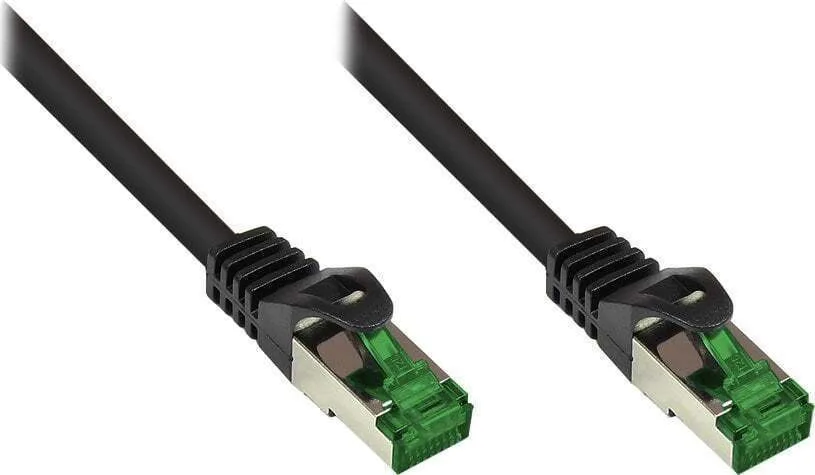 Alcasa S/FTP Cat.6a (Gigabit) Καλώδιο Δικτύου Ethernet 100m Μαύρο - Image 1