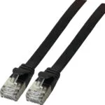 EFB Flat U/FTP (STP) Cat.6a (Gigabit) Καλώδιο Δικτύου Ethernet 0.15m Μαύρο K5545SW.0,15
