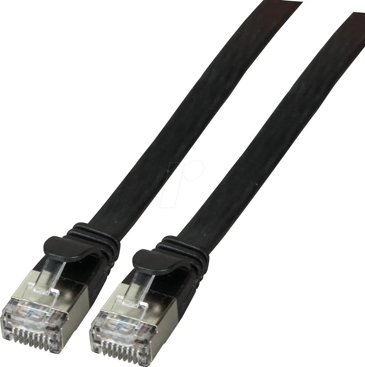 EFB Flat U/FTP (STP) Cat.6a (Gigabit) Καλώδιο Δικτύου Ethernet 0.15m Μαύρο K5545SW.0,15 - Image 1
