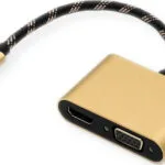 Roline Μετατροπέας VGA / HDMI male σε VGA / HDMI female Χρυσό 1τμχ 12.03.3165-5