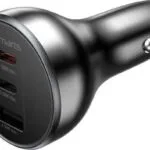 4Smarts Φορτιστής Αυτοκινήτου 160W με Θύρες: 1xUSB 2xType-C Μαύρος
