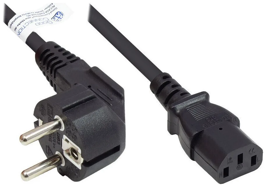 Καλώδιο Τροφοδοσίας Alcasa P0130-s050 Μαύρο 5 M Cee7/7 Iec C13 - Image 1