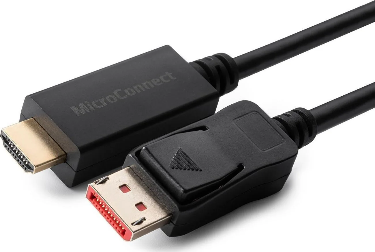 Microconnect 4k Displayport 1.4 To Hdmi 2.0 Cable Supports 4k*2k@60hz 3d Black Gold Plated Support Hdcp1.4 - Image 1