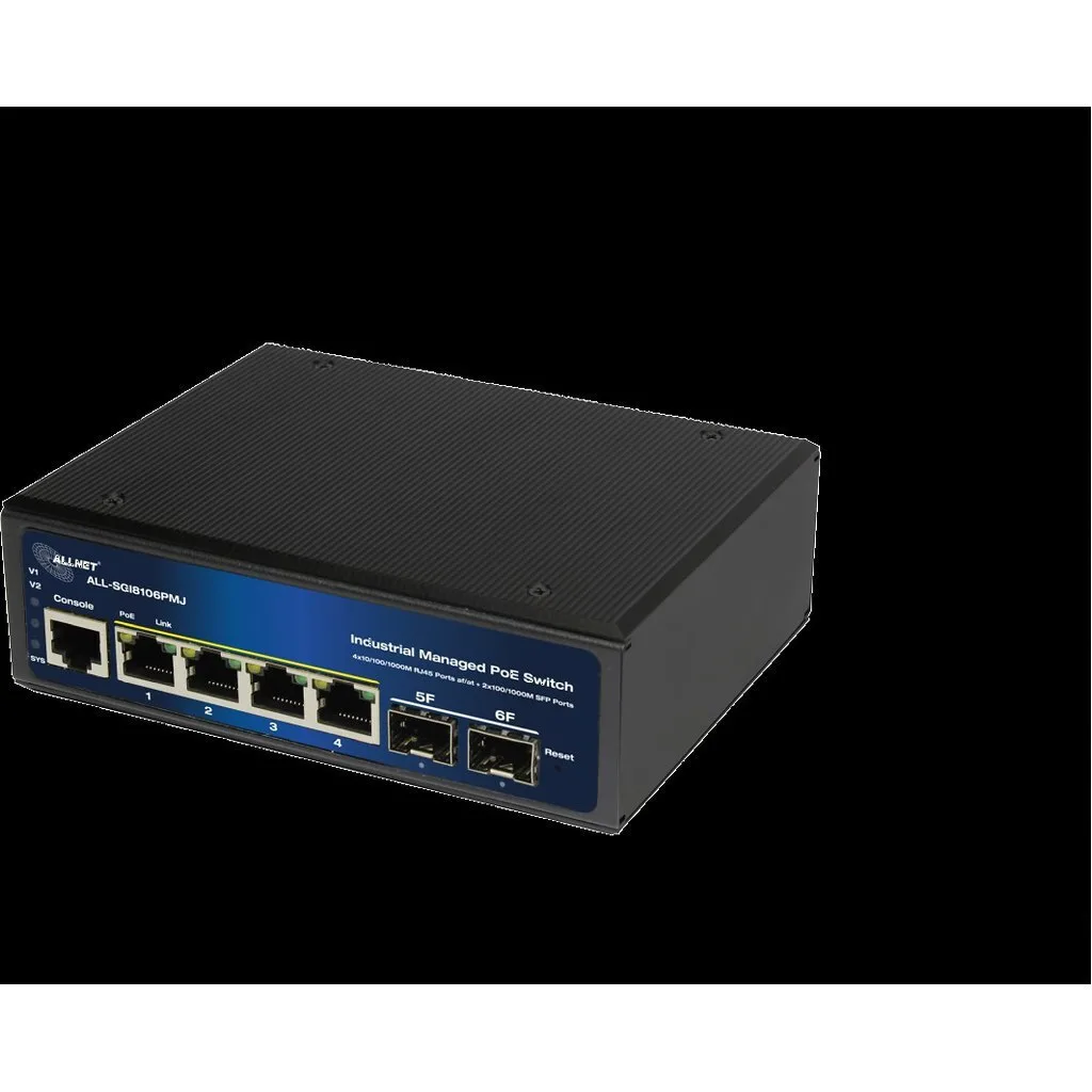 Allnet Managed L2 PoE Switch με 5 Θύρες Gigabit (1Gbps) Ethernet και 2 SFP Θύρες - Image 1