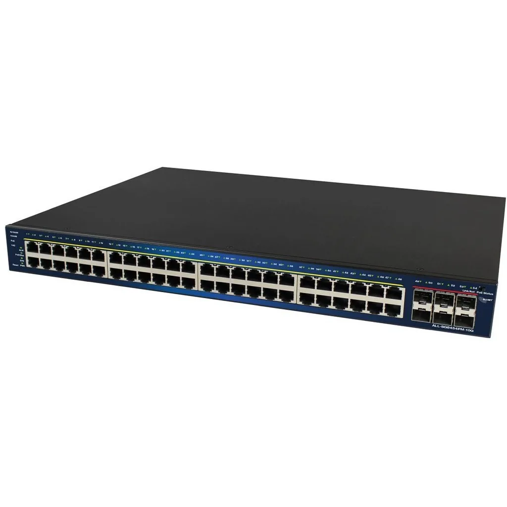 Allnet ALL-SG8454PM-10G Managed L2 PoE Switch με 48 Θύρες Gigabit (1Gbps) Ethernet και 6 SFP Θύρες - Image 1