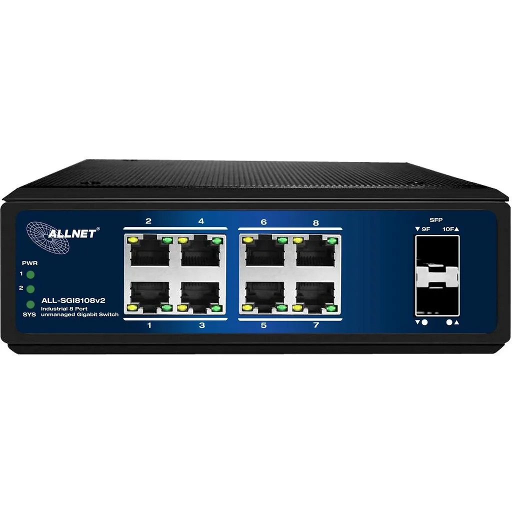 Allnet Unmanaged L2 Switch με 8 Θύρες Gigabit (1Gbps) Ethernet και 2 SFP Θύρες - Image 1