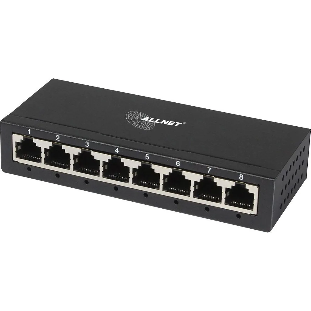 20250312121642_allnet_all_sg8008_unmanaged_l2_switch_me_8_thyres_gigabit_1gbps_ethernet.jpeg Allnet Unmanaged L2 Switch με 8 Θύρες Gigabit (1Gbps) Ethernet - Image 1