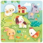 Ξύλινο Παιδικό Puzzle Σφηνώματα για 2+ Ετών 5pcs T-JAN-J07129 Janod