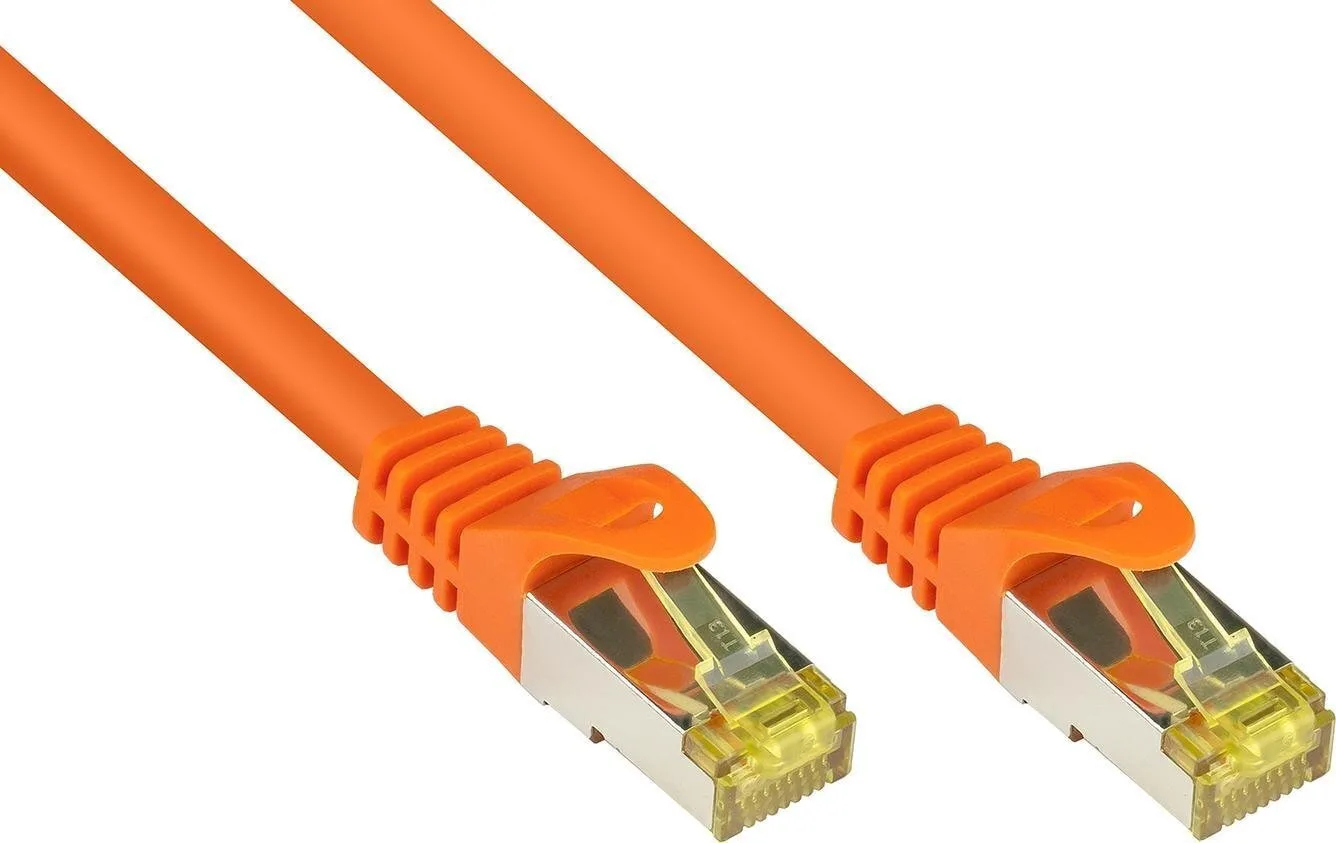 Good Connections S/FTP Cat.7 (10Gbps) Καλώδιο Δικτύου Ethernet 0.5m Πορτοκαλί 8070R-005O - Image 1