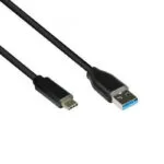 Good Connections Braided USB 3.2 Cable USB-C male - USB-A 100W PD Μαύρο 0.5m 2831-AC005S