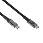 Good Connections Braided USB 2.0 Cable USB-C male - USB-C / USB-A 100W PD Μαύρο 1m 2213-D010S