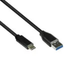 Good Connections USB 3.0 Cable USB-C male - USB-A 100W PD Μαύρο 2m GC-M0128 Bulk