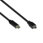 3M USB 2.0 Cable USB-C male - USB-A Μαύρο 3m GC-M0124
