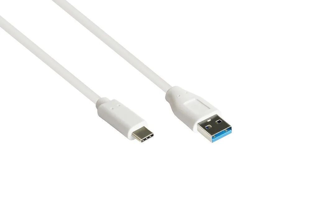 Good Connections Braided USB 3.2 Cable USB-C male - USB-A / USB-C 100W PD Λευκό 0.5m 2831-AC005W - Image 1