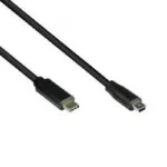Good Connections Braided USB 2.0 Cable USB-C male - mini USB-A Μαύρο 0.3m 3310-CM003