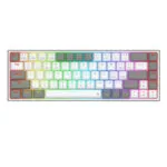 Redragon Castor Pro K631RGB Ασύρματο Gaming Μηχανικό Πληκτρολόγιο 65% με Custom διακόπτες και RGB φωτισμό (Αγγλικό US) Λευκό / Γκρι